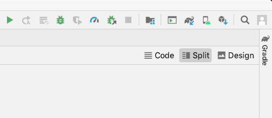 Code and
preview split button